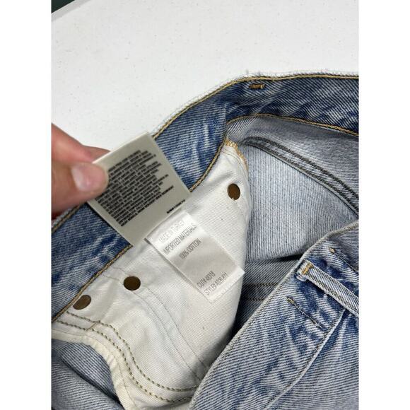 Agolde PARKER VINTAGE CUT OFF SHORT Distressed Light Wash Sz 29 - Picture 6 of 10